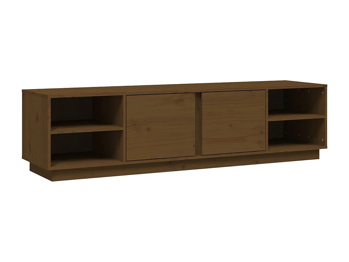 Meuble TV | Banc TV | Armoire TV Marron miel 156x40x40 cm Bois de pin massif