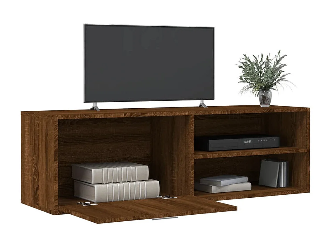 Mueble de TV | Mueble de salón madera de ingeniería marrón roble 120x34x37 cm