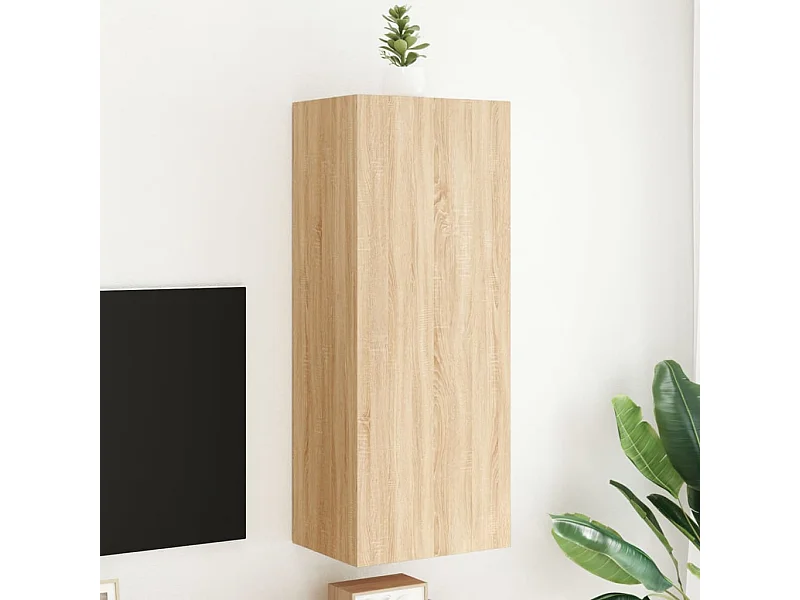 Meuble TV | Banc TV | Armoire TV mural chêne sonoma 40,5x30x102 cm bois d'ingénierie