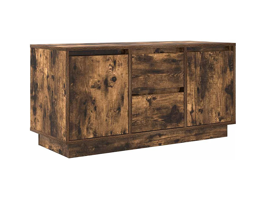 Tv-meubel | Tv-Bank | TV-kastmet LED-verlichting 100x41x50 cm gerookt eikenkleurig