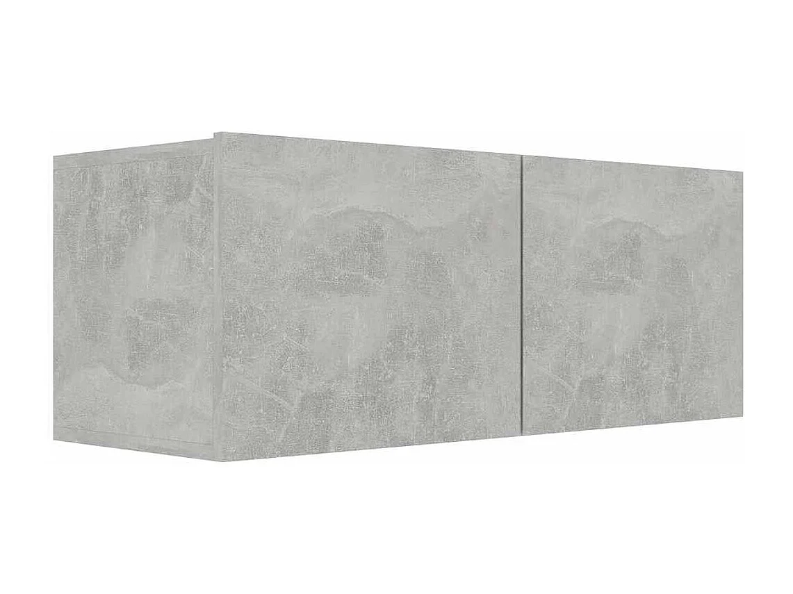 Meuble TV | Banc TV | Armoire TV Gris béton 80x30x30 cm Bois d’ingénierie