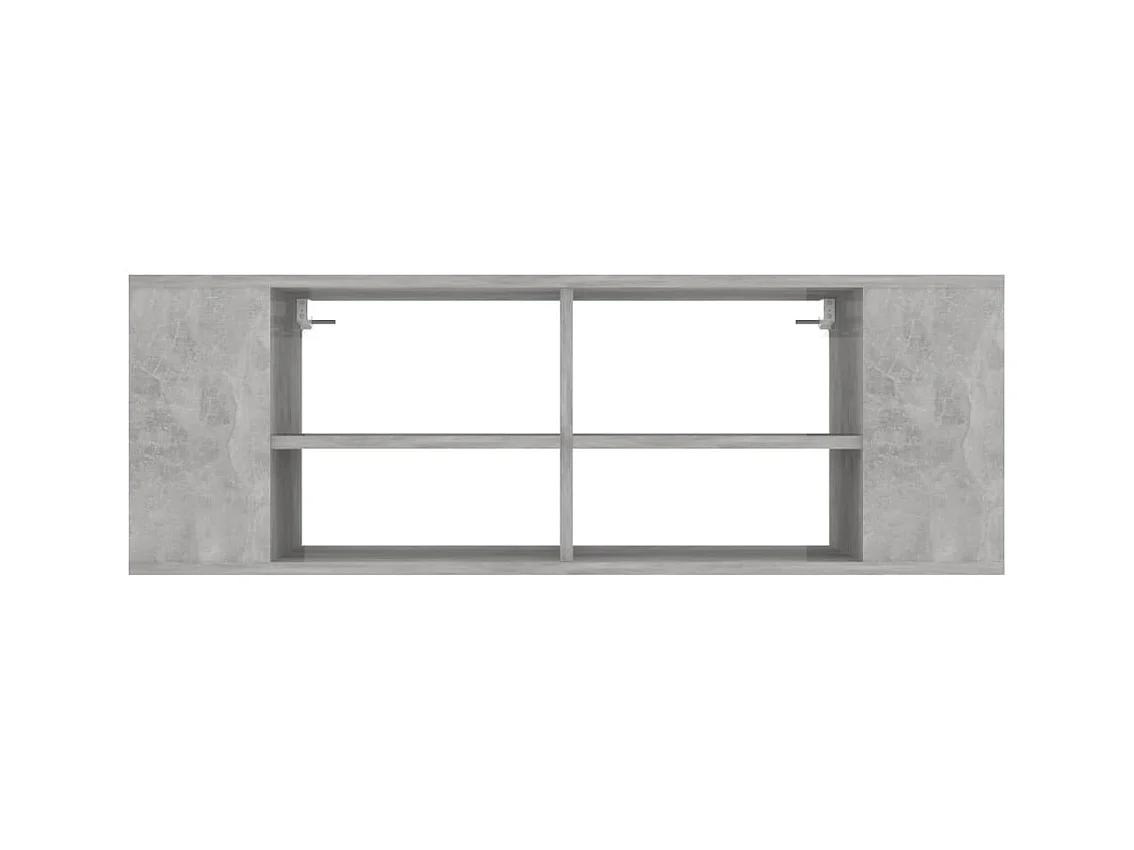 Mueble pared TV | Gabinete de TV | Mueble de salón madera contrachapada gris hormigón 102x35x35 cm