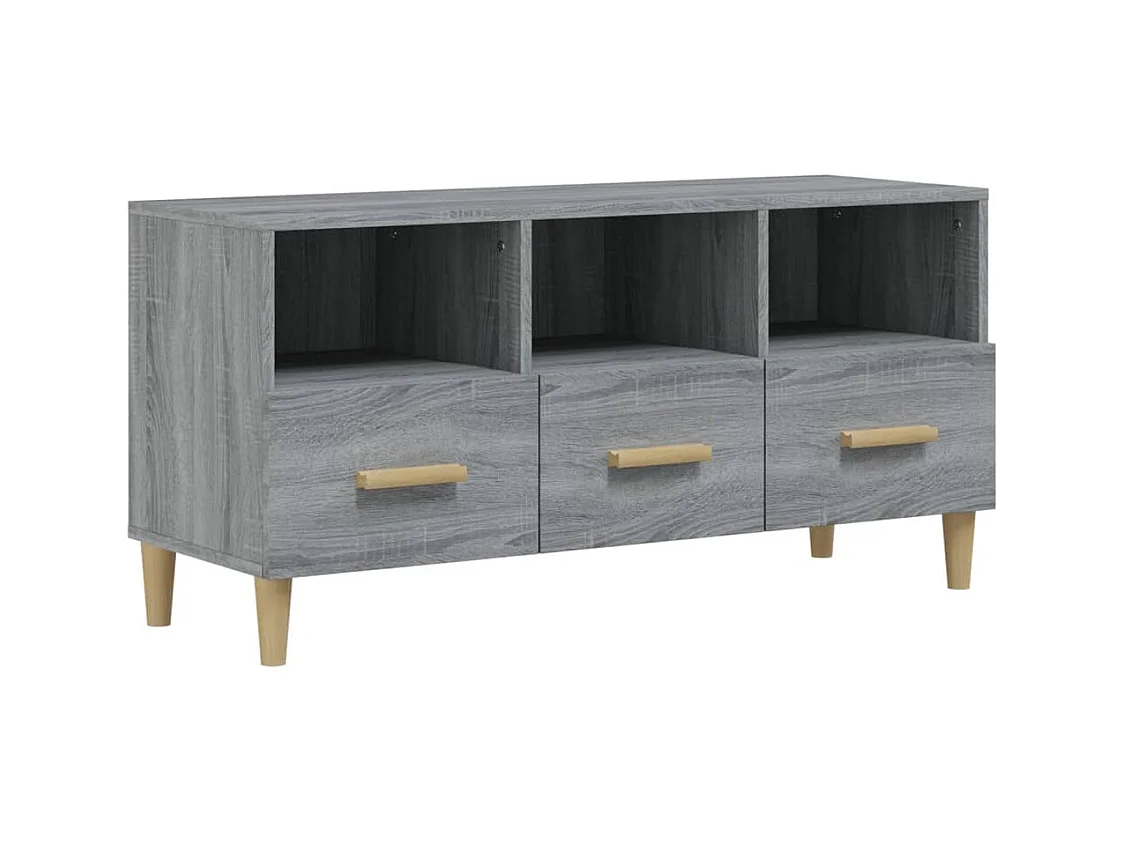 Mueble para TV  | Gabinete de TV |  Mueble de salón madera contrachapada gris Sonoma 102x36x50 cm