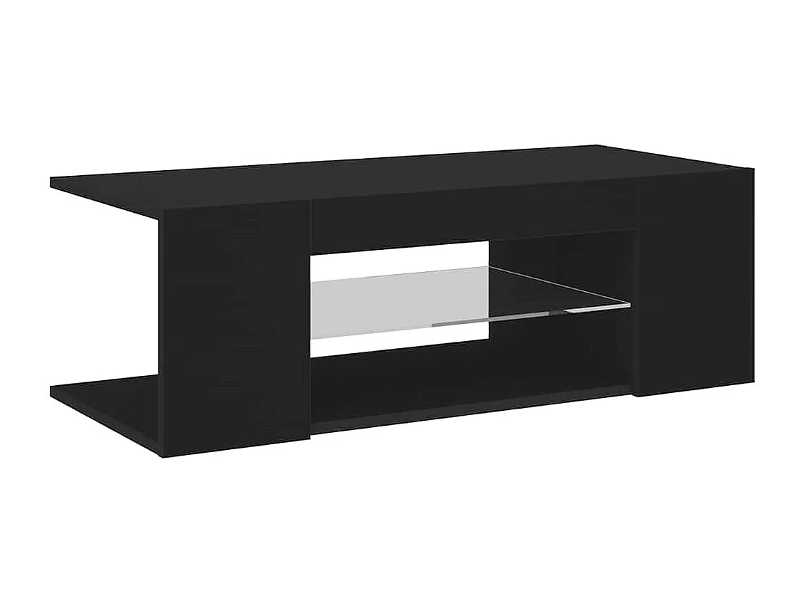 Mueble de TV | Mueble de salón con luces LED negro 90x39x30 cm