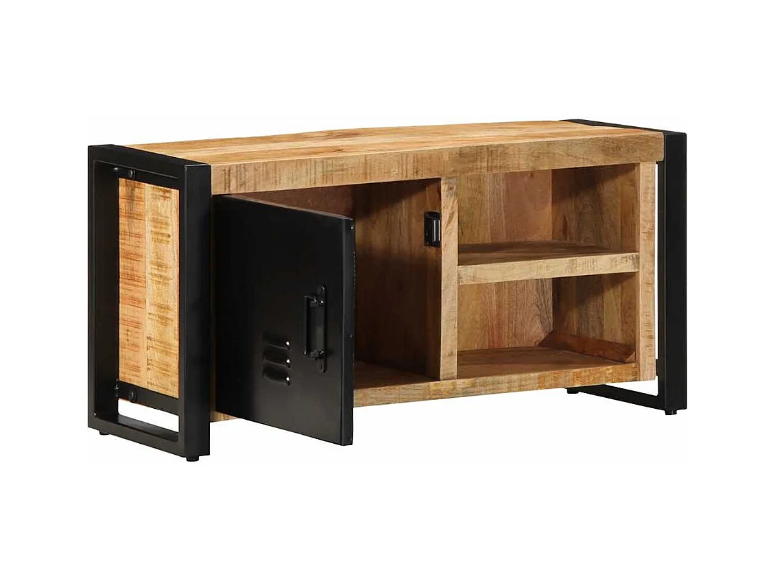 Mueble de TV | Mueble de salón madera maciza de mango rugosa 80x30x40 cm