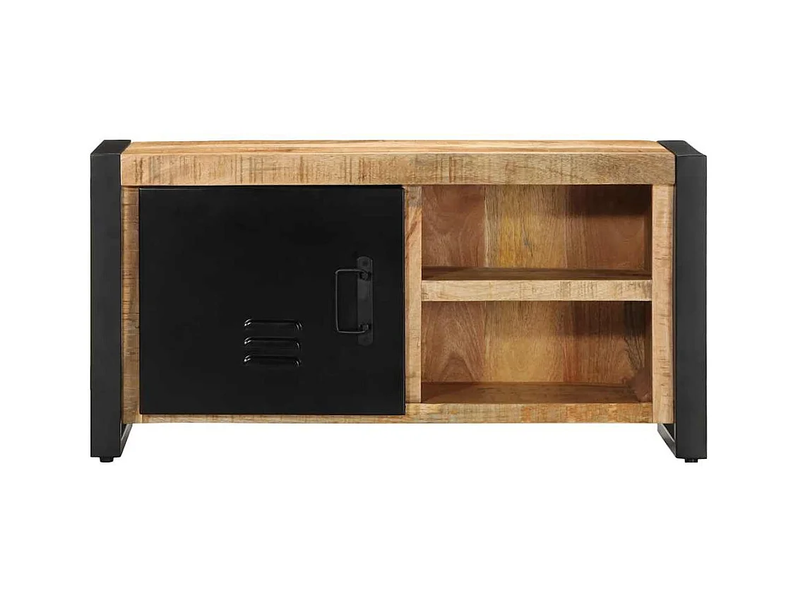 Mueble de TV | Mueble de salón madera maciza de mango rugosa 80x30x40 cm