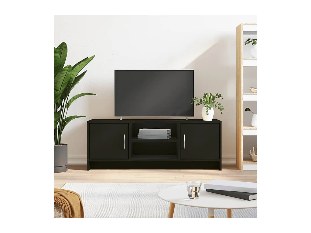 Meuble TV | Banc TV | Armoire TV noir 102x30x37,5 cm bois d'ingénierie