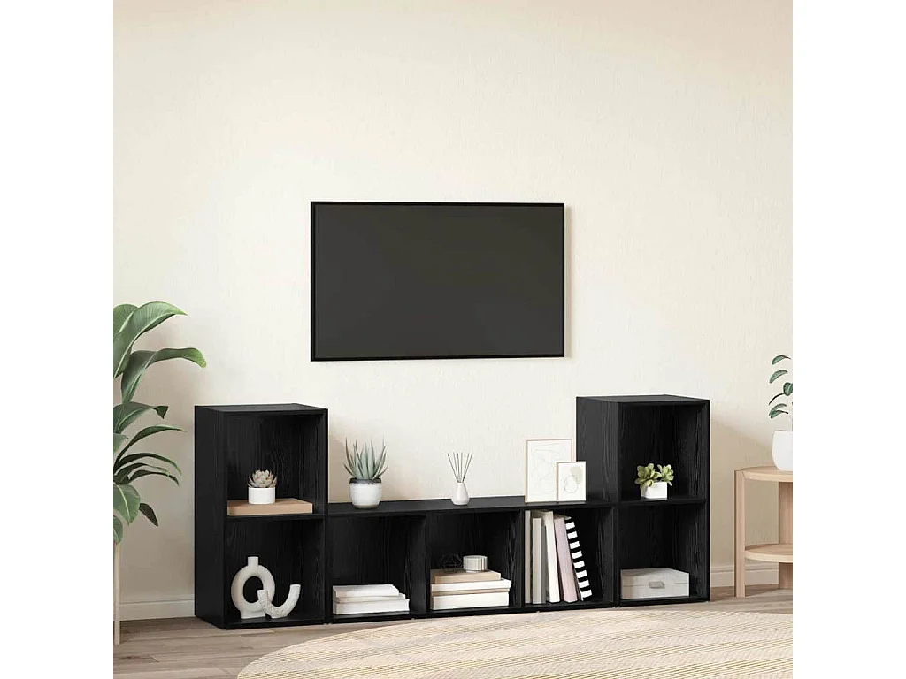 Ensemble de meubles TV | Bancs TV | Armoires TV 3 pcs Noir 107 x 35 x 37 cm