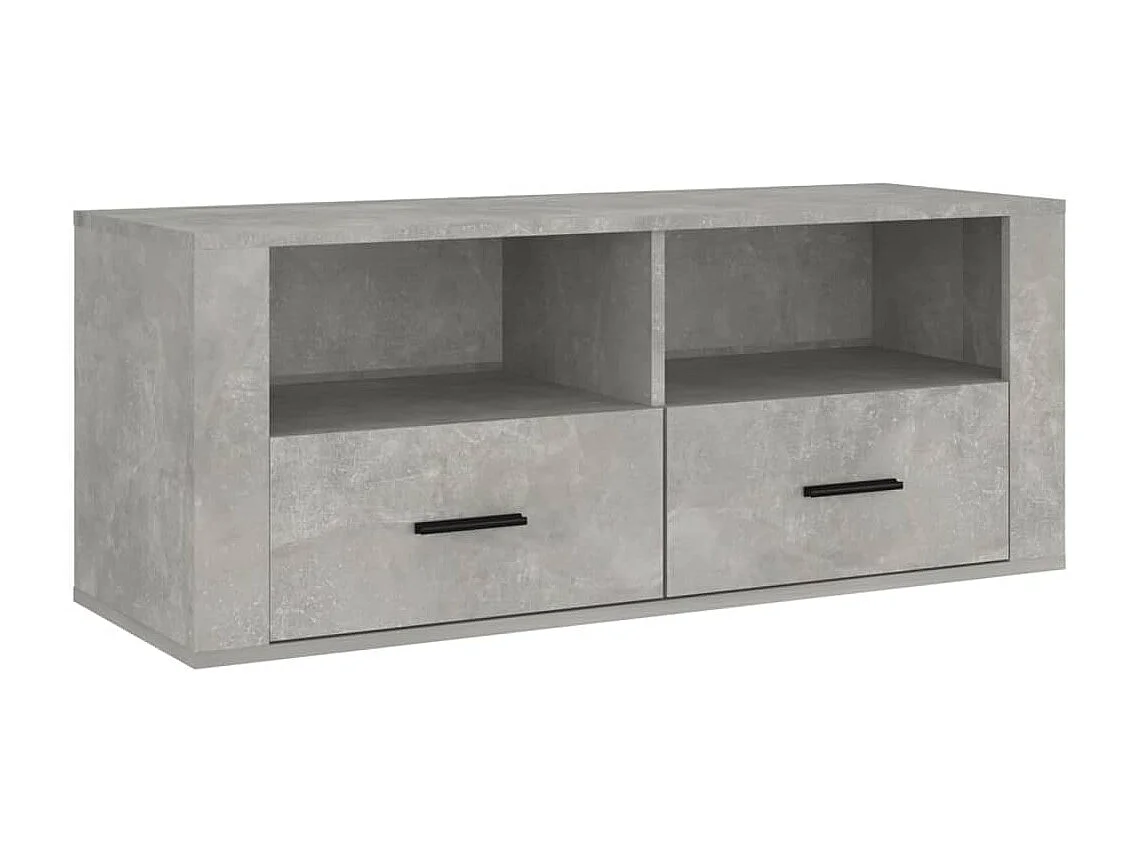 Meuble TV | Banc TV | Armoire TV Gris béton 100x35x40 cm Bois d'ingénierie