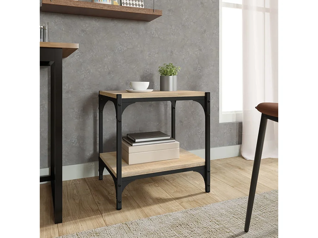 Meuble TV | Banc TV | Armoire TV Chêne sonoma 40x33x41 cm Bois d'ingénierie et acier