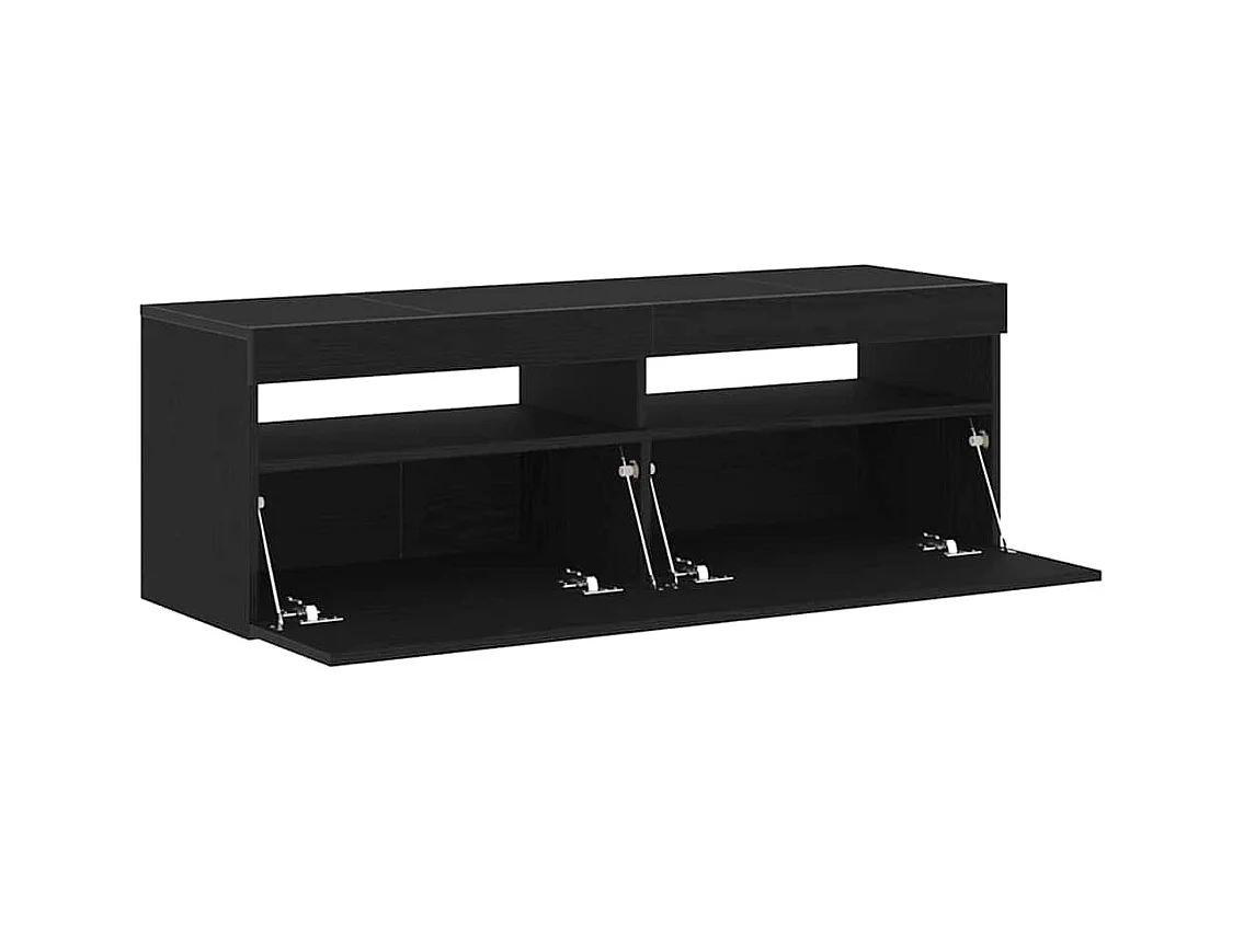 Gabinete de TV | Mueble de TV | Mueble de salón Negro 120 x 35 x 40 cm Madera contrachapada