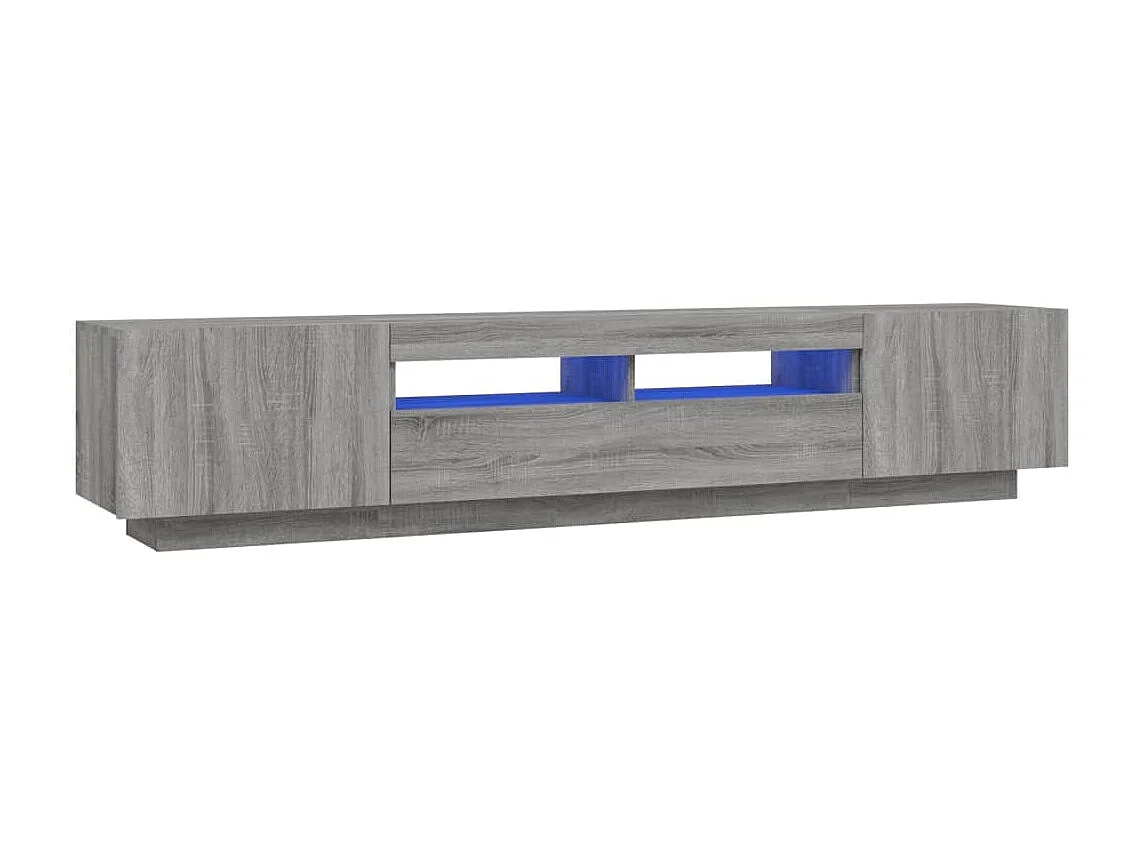 Ensemble de meubles TV | Bancs TV | Armoires TV avec lumières LED 2 pcs Sonoma gris