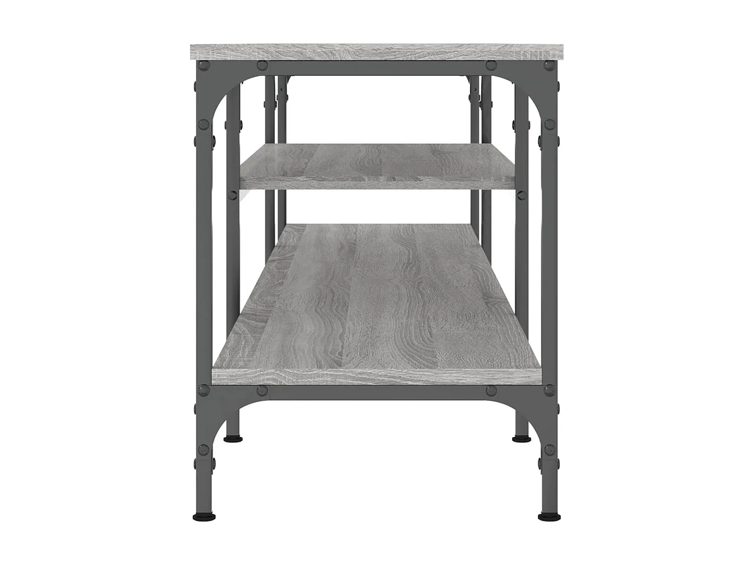 Mueble TV | Gabinete de TV | Mueble de salón hierro y madera contrachapada gris Sonoma 161x35x45cm