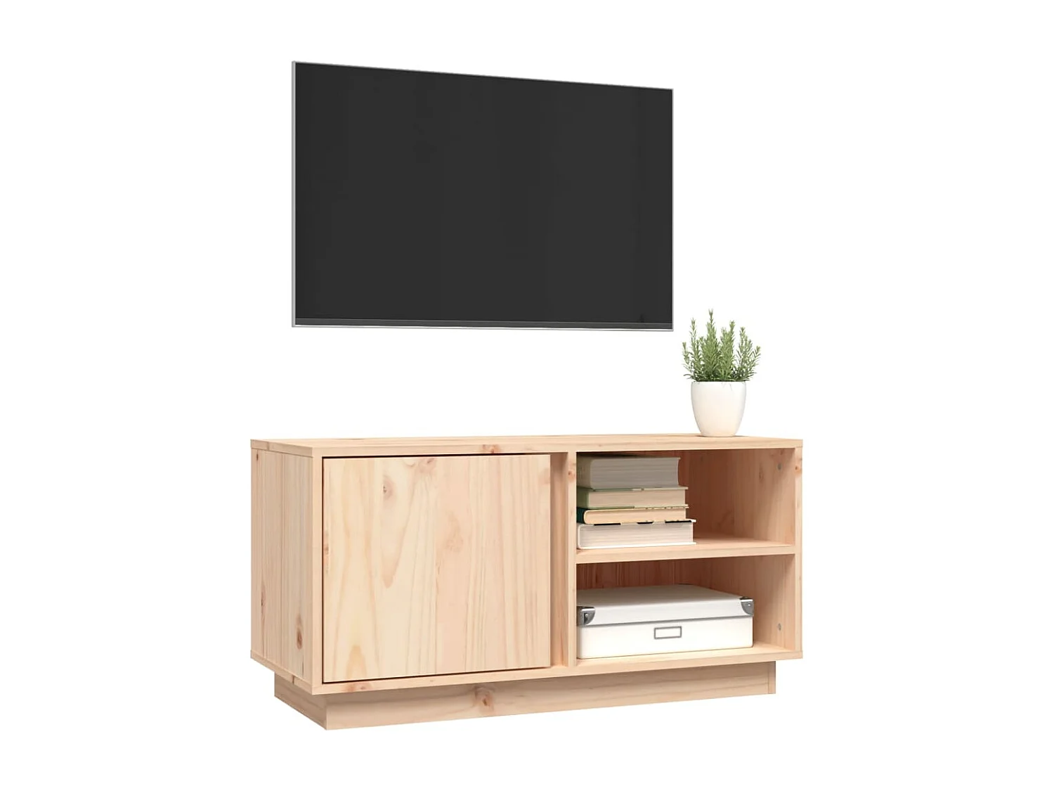 Mueble de TV | Mueble de salón de madera maciza de pino 80x35x40,5 cm