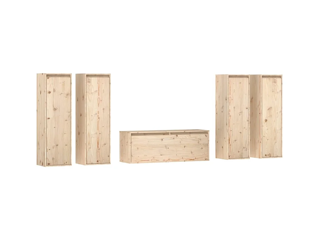 muebles para TV  | Gabinetes de TV |  Muebles de salón 3 piezas madera maciza de pino