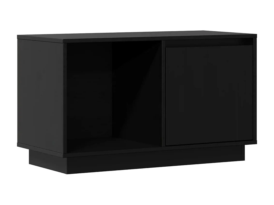 Mueble de TV | Mueble de salón de madera maciza de pino negro 74x35x44 cm
