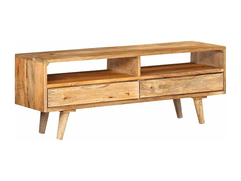 Meuble TV | Banc TV | Armoire TV 110x30x41 cm bois massif de manguier