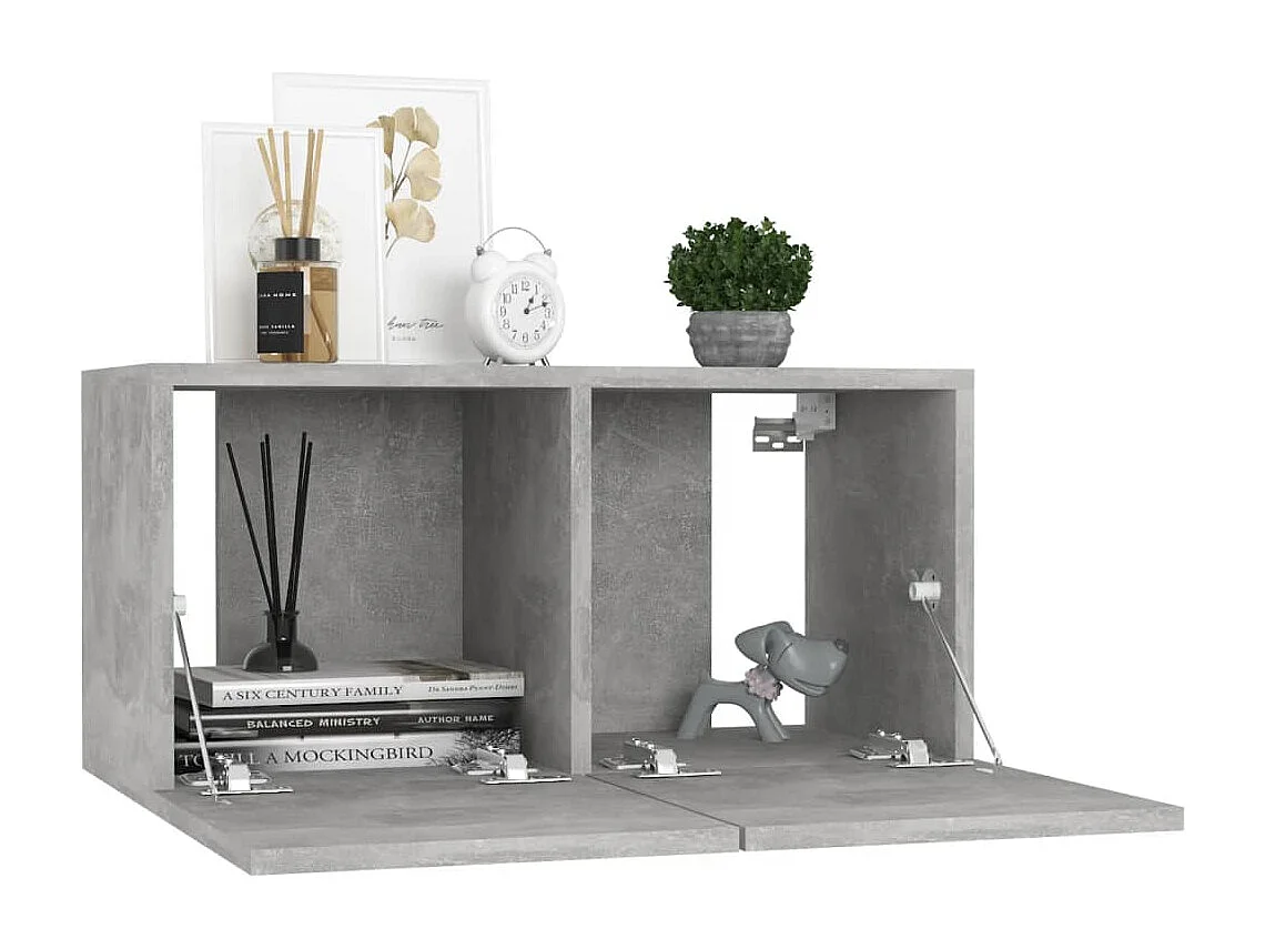 Ensemble de meubles TV | Bancs TV | Armoires TV 7 pcs Gris béton Bois d'ingénierie