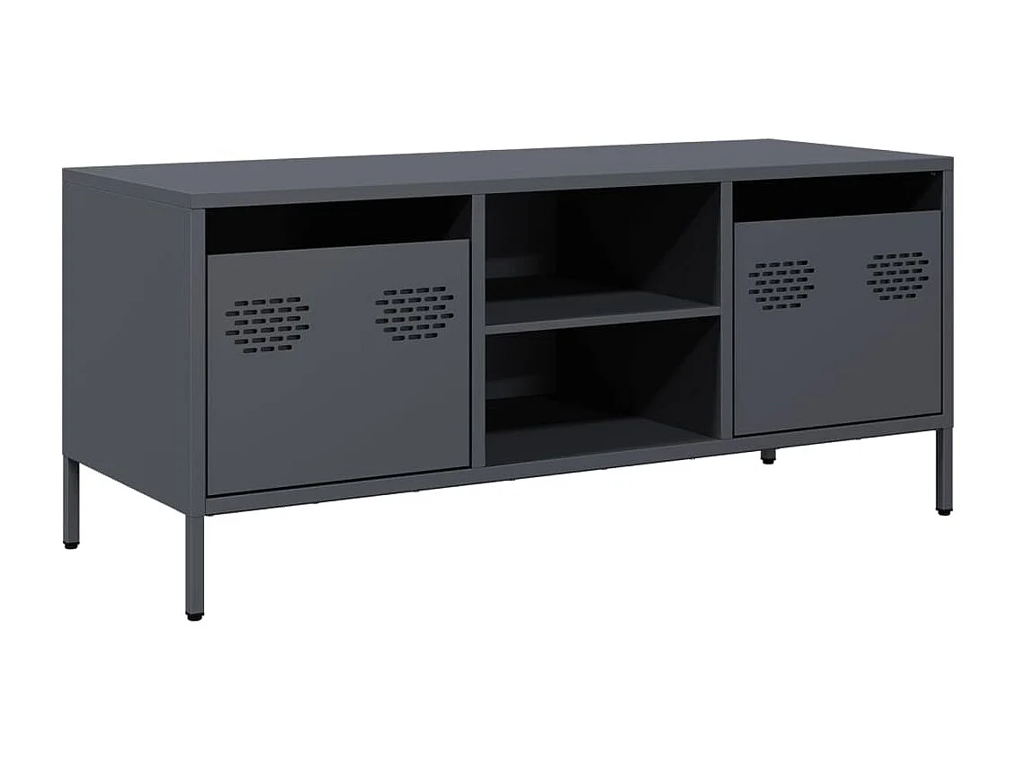Tv-meubel | Tv-Bank | TV-kast101,5x39x43,5 cm koudgewalst staal antracietkleurig