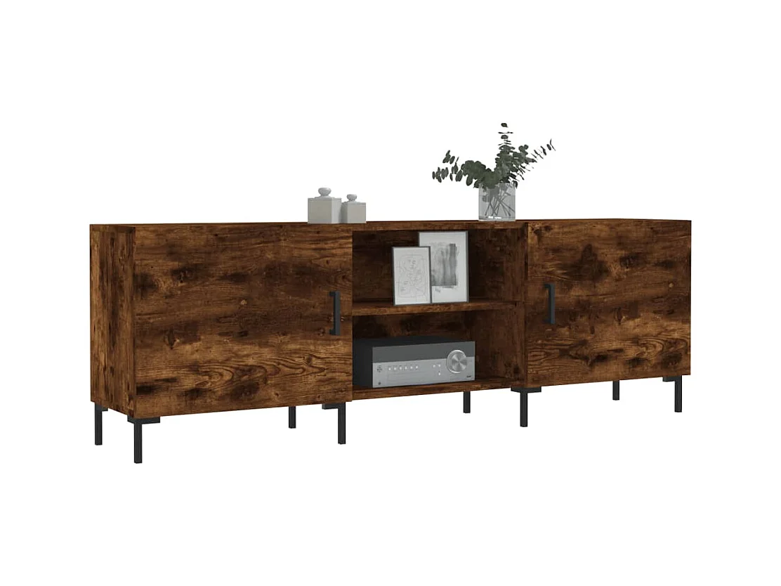 Mueble de TV | Mueble de salón madera de ingeniería roble ahumado 150x30x50 cm