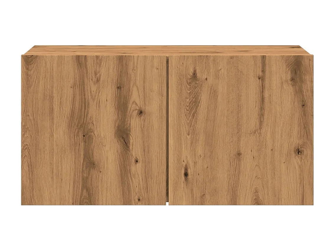 Meuble TV | Banc TV | Armoire TV mural chêne artisanal 80x30x41 cm