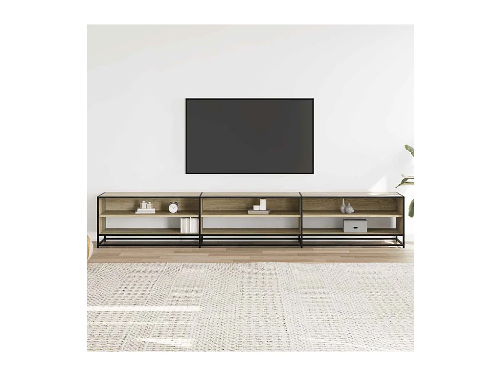 Meuble TV | Banc TV | Armoire TV chêne sonoma 270x40x46 cm bois d'ingénierie