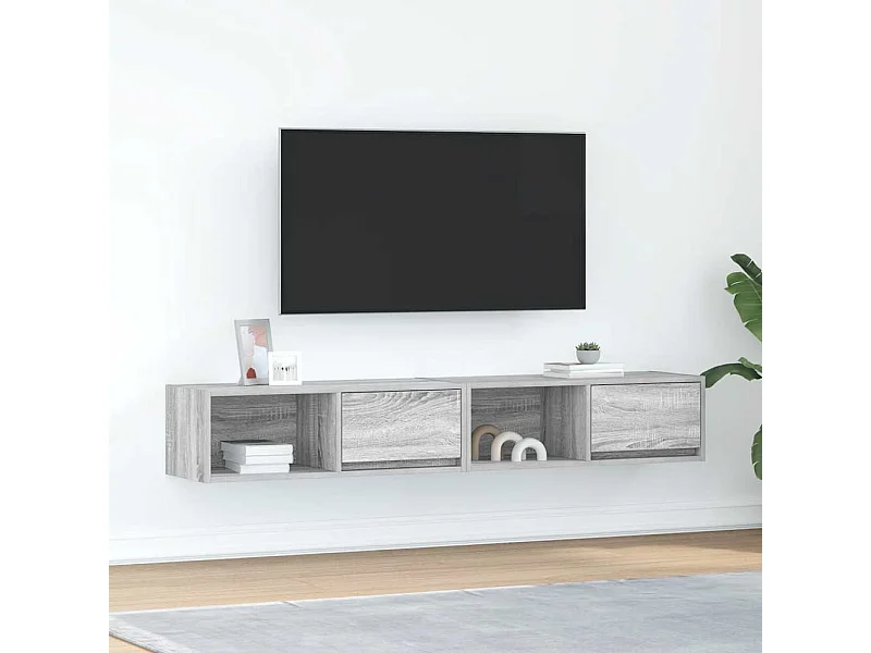 Meubles TV | Bancs TV | Armoires TV 2 pcs sonoma gris 80x31x25,5 cm bois d'ingénierie