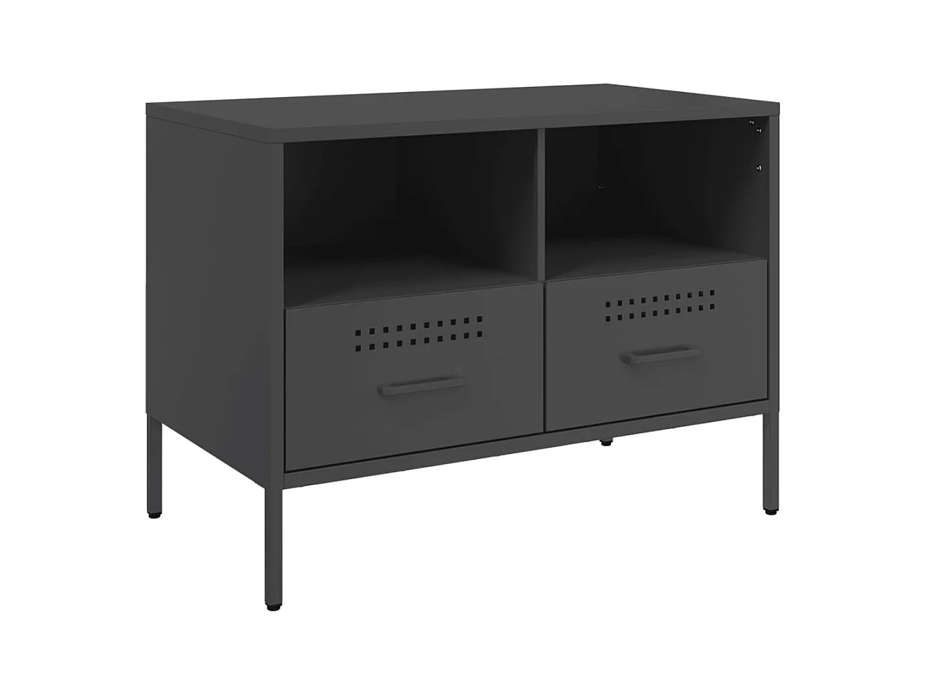 Mueble para TV  | Gabinete de TV |  Mueble de salón acero negro 68x39x50,5 cm
