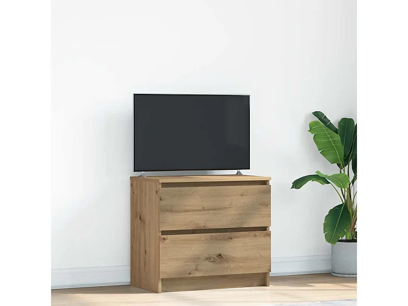 Tv-meubel | Tv-Bank | TV-kast60x35x54 cm bewerkt hout artisanaal eikenkleur