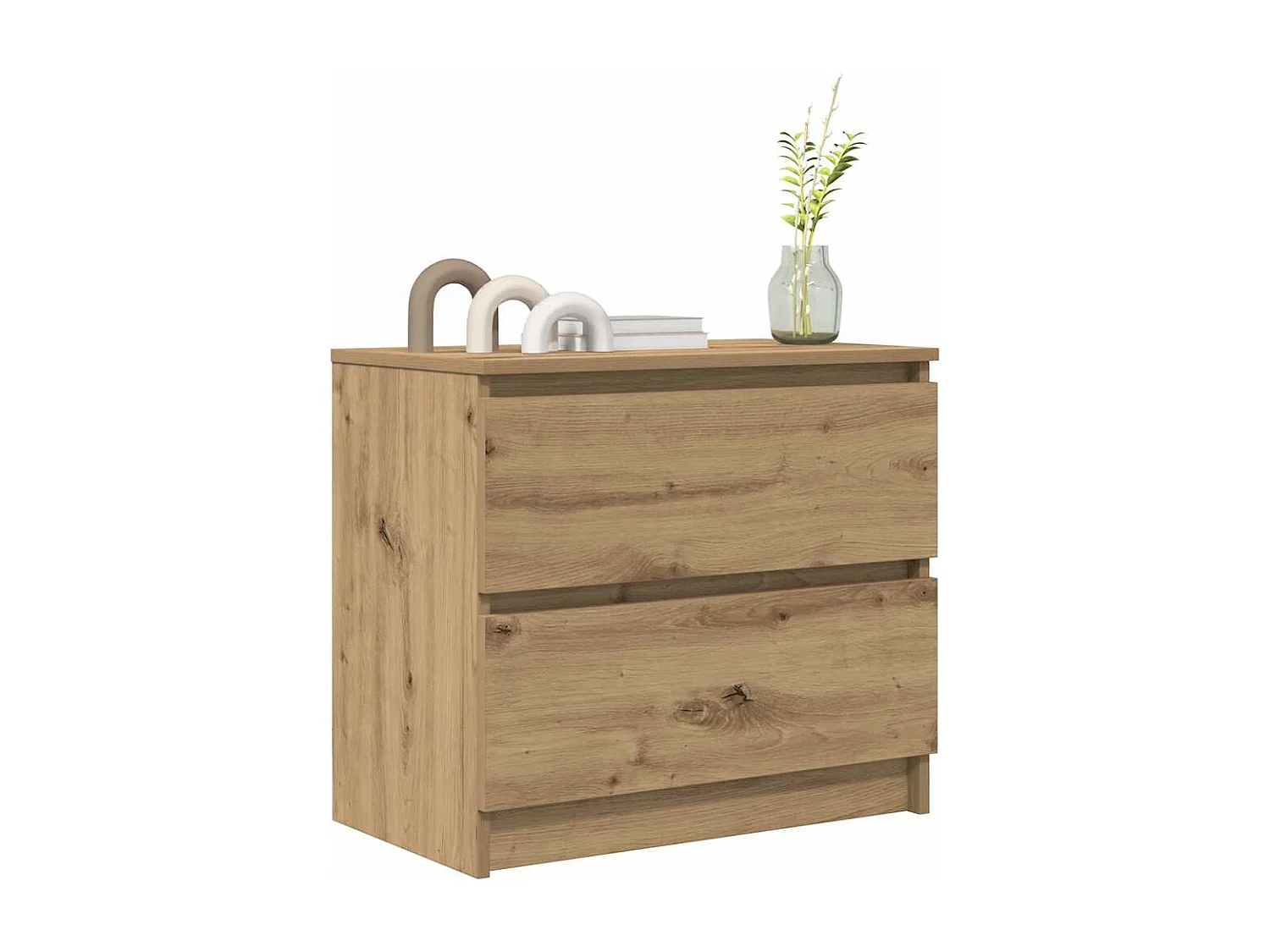 Tv-meubel | Tv-Bank | TV-kast60x35x54 cm bewerkt hout artisanaal eikenkleur