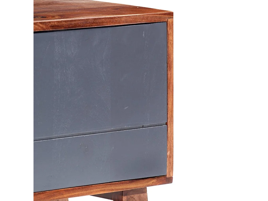 Meuble TV | Banc TV | Armoire TV gris 140x30x45 cm bois solide