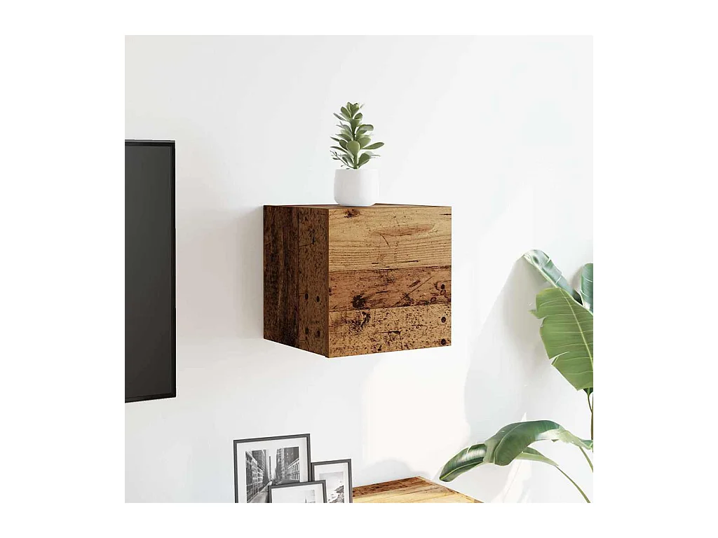 Tv-wandmeubel | TV-kast | Tv-Bank 30,5x30x30 cm oud houtkleurig