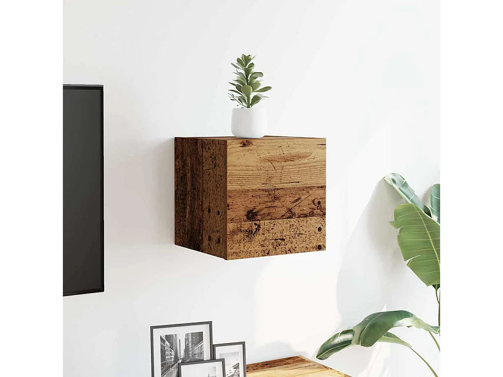 Meuble TV | Banc TV | Armoire TV mural vieux bois 30,5x30x30 cm