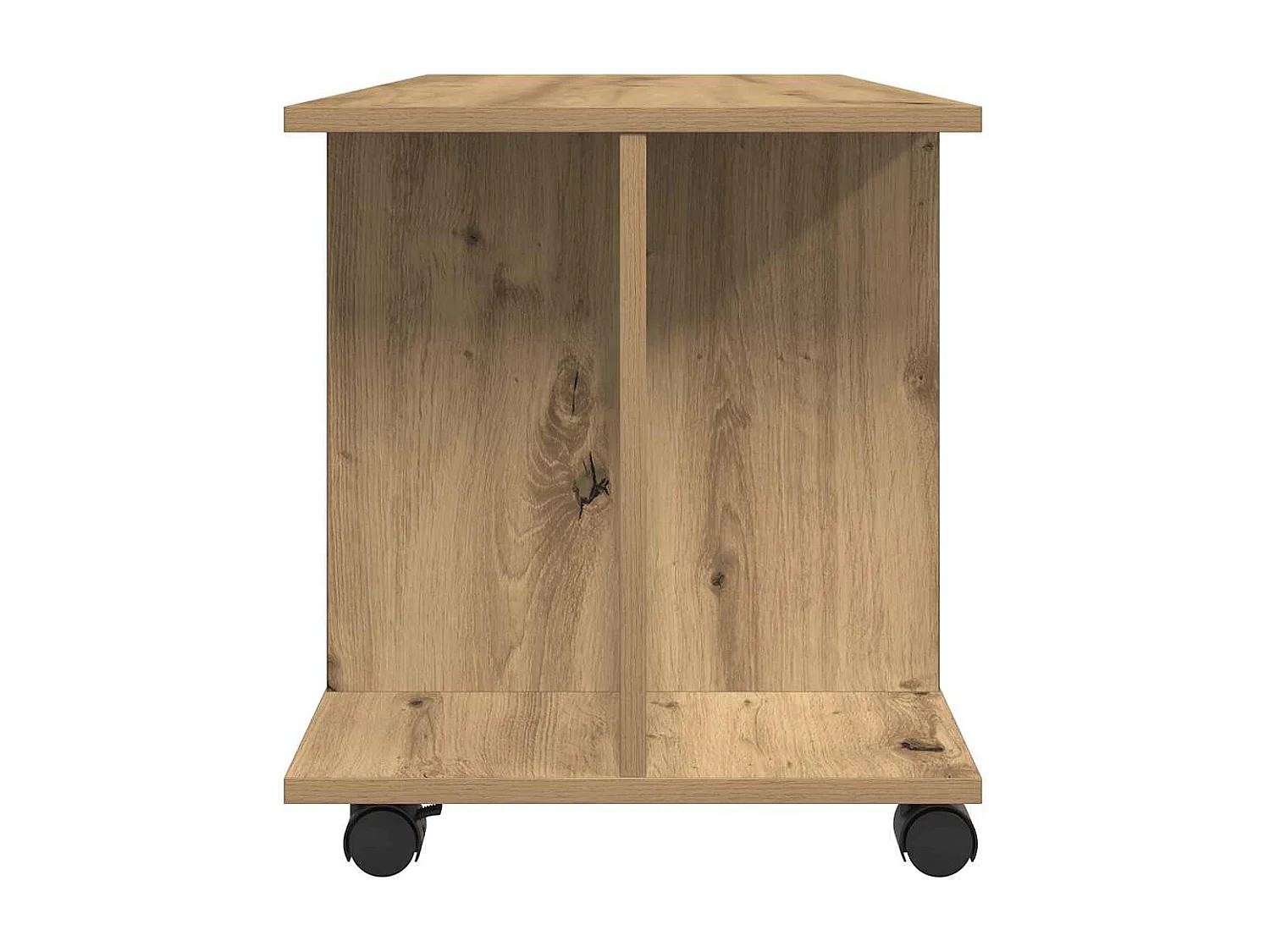 Meuble TV | Banc TV | Armoire TV roulettes chêne artisanal 80x40x45 cm bois ingénierie
