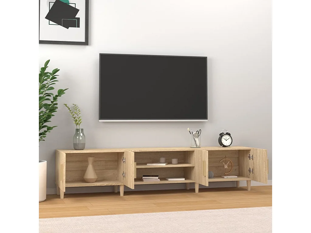 Mueble de TV | Mueble de salón roble Sonoma 180x31,5x40 cm madera de ingeniería