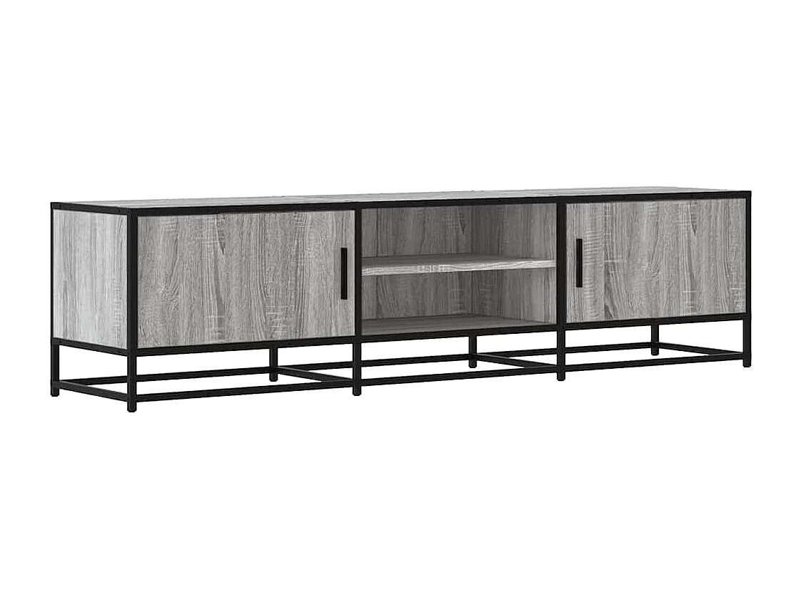 Meuble TV | Banc TV | Armoire TV sonoma gris 160x35x41 cm bois d'ingénierie et métal