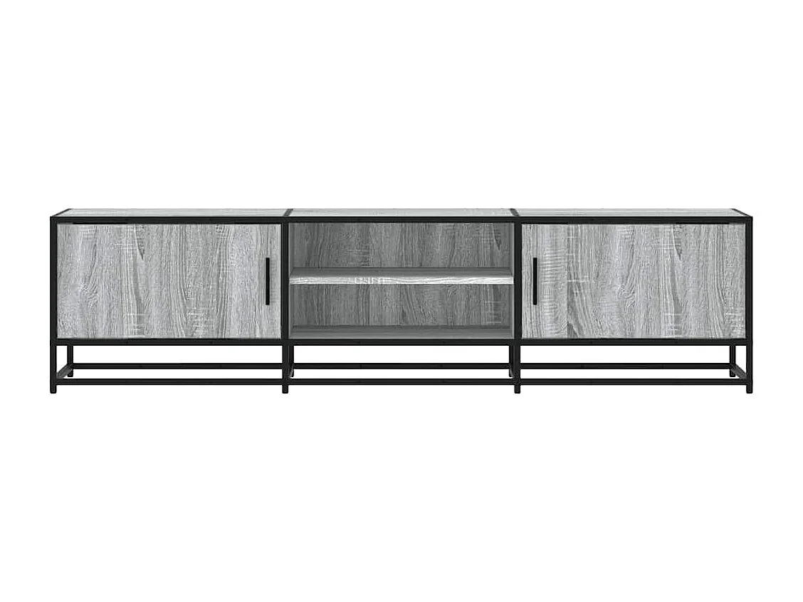 Meuble TV | Banc TV | Armoire TV sonoma gris 160x35x41 cm bois d'ingénierie et métal
