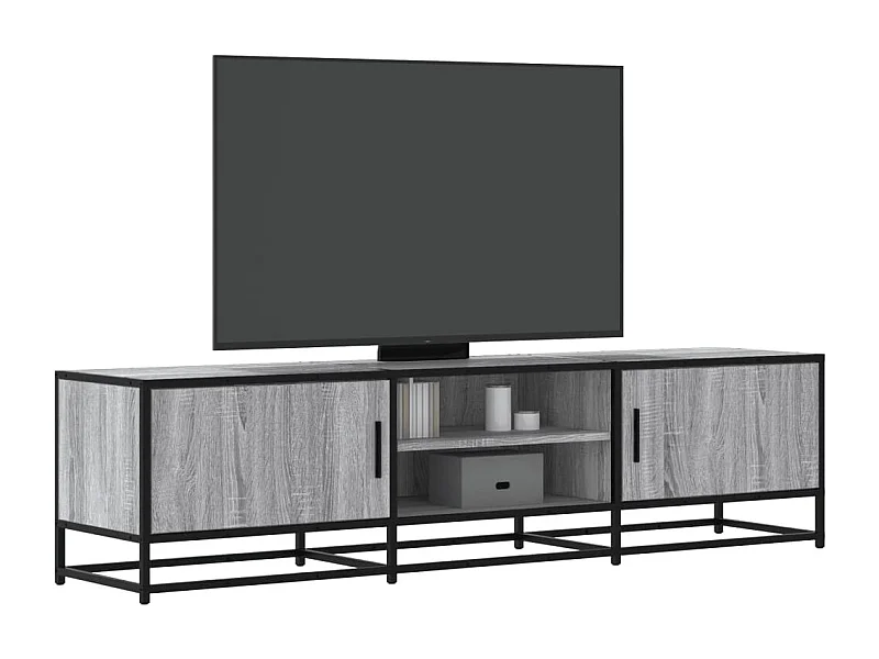 Meuble TV | Banc TV | Armoire TV sonoma gris 160x35x41 cm bois d'ingénierie et métal