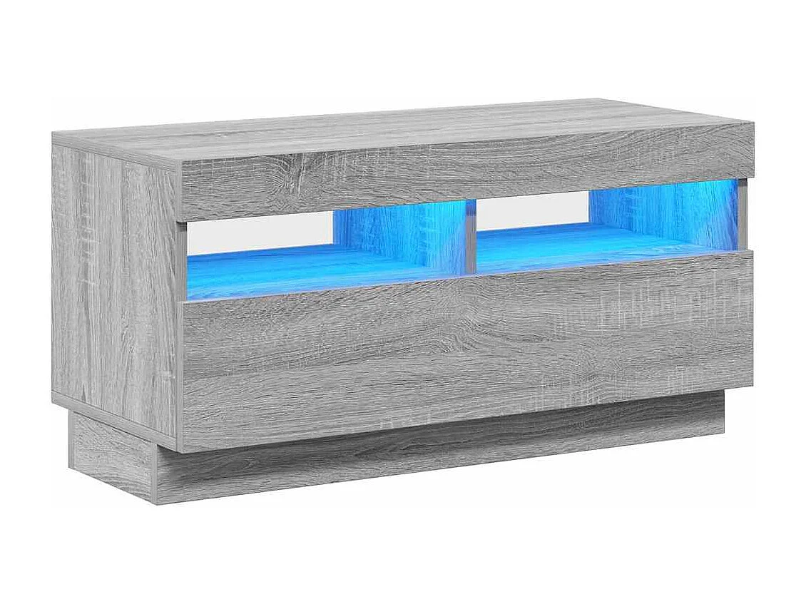 Mueble de TV | Mueble de salón con luces LED gris Sonoma 80x35x40 cm