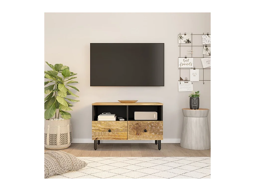 Mueble de TV | Mueble de salón madera maciza de mango 70x33x46 cm