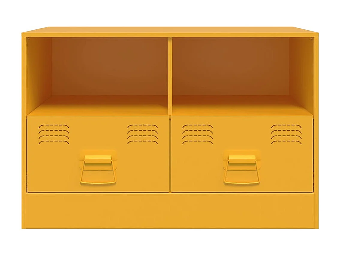 muebles para TV  | Gabinetes de TV |  Muebles de salón 2 unidades acero amarillo mostaza 67x39x44 cm