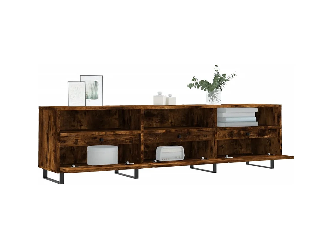 Mueble de TV | Mueble de salón madera contrachapada roble ahumado 150x30x44,5 cm