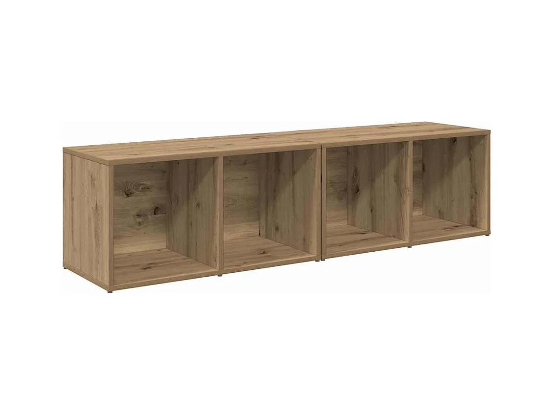 Conjunto de Mueble de TV | Mueble de salón Roble artesanal Madera contrachapada