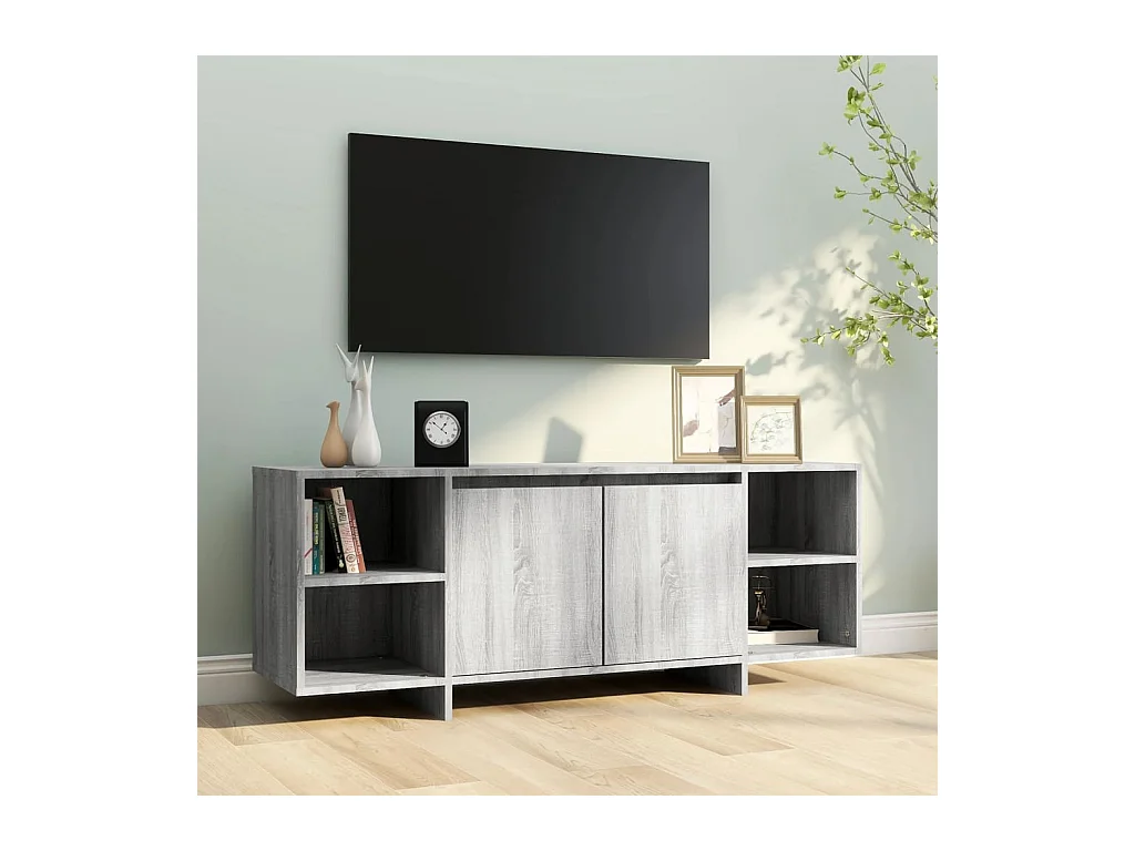 Mueble de TV | Mueble de salón madera de ingeniería gris Sonoma 130x35x50 cm