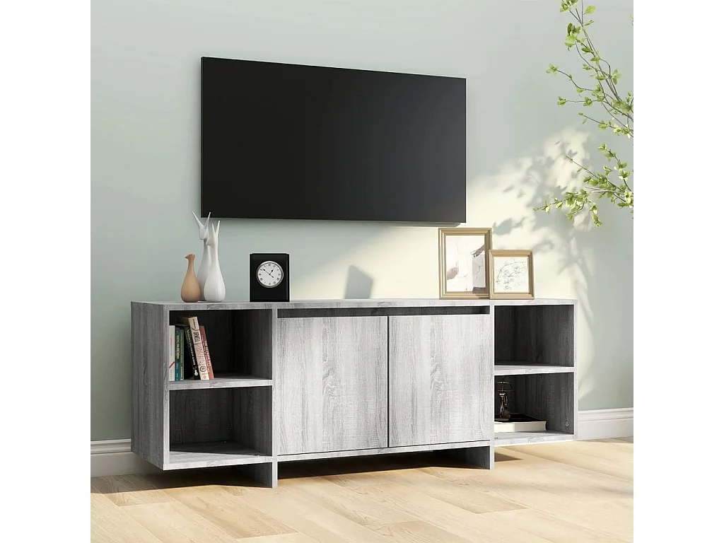 Mueble de TV | Mueble de salón madera de ingeniería gris Sonoma 130x35x50 cm