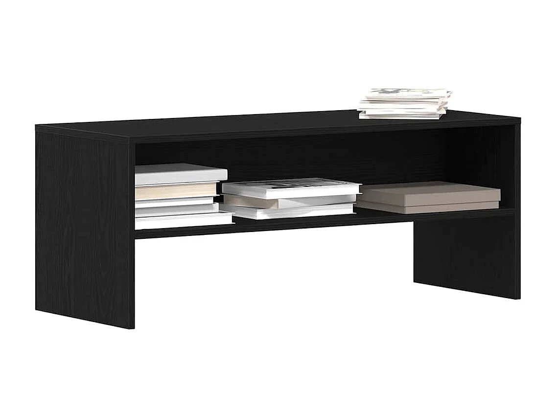 Mueble para TV  | Gabinete de TV |  Mueble de salón madera contrachapada roble negro100x40x40 cm