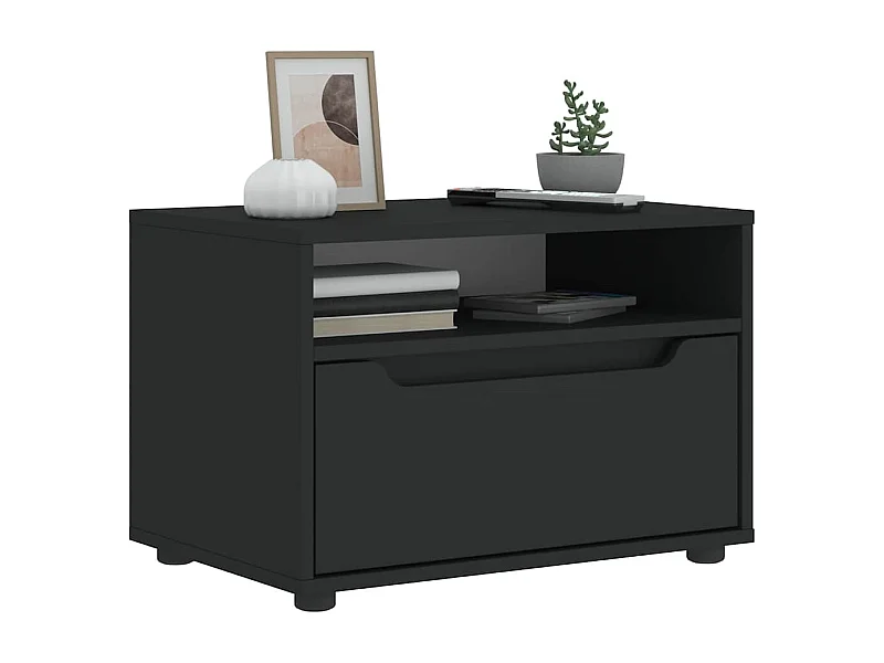 Mueble de TV | Mueble de salón VISNES negro 60x40x38 cm madera de ingeniería