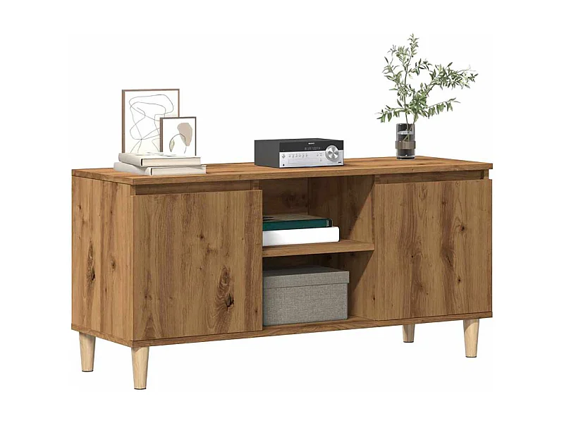 Mueble para TV  | Gabinete de TV |  Mueble de salón madera de ingeniería roble artisan 102x35x50 cm