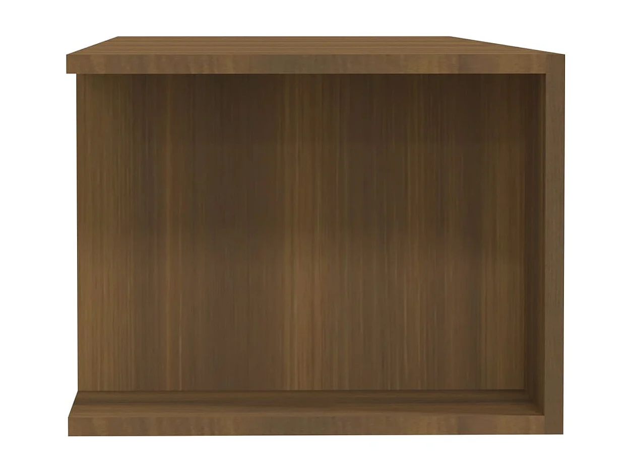 Meuble TV | Banc TV | Armoire TV avec lumières LED chêne marron 135x39x30 cm