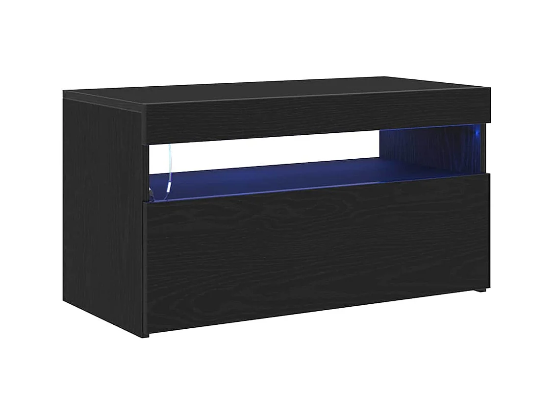 Gabinete de TV | Mueble de TV | Mueble de salón 2 pcs Negro 75 x 35 x 40 cm Madera contrachapada